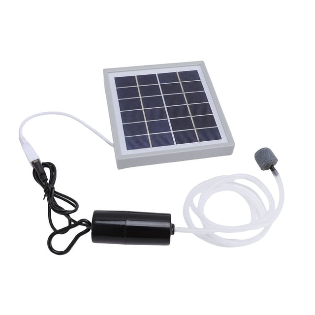 10W Estanque Solar Oxigenador, Aireador de Aire de Aire de Oxísgeno de Acuario Ayerator de Pesca de Bomba de Aire, Interfaz USB de Oxigenador de Bajo Panelones de