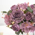 thumbnail image 1 of ¡Ahorros de otoño! Decoraciones florales Bixock, flores artificiales de imitación, 6 ramos de peonías artificiales bordadas, flores artificiales para exterior, para decorar macetas colgantes de, 1 of 5