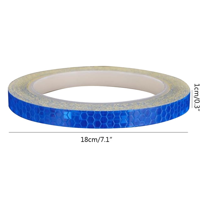 Pegatinas reflectantes para bicicleta de 1cm x 8m, cinta reflectante fluorescente para ciclismo, cinta adhesiva para bicicleta MTB, accesorios Herramientas de reparación de automóviles azul Speravity CZ4788-01B