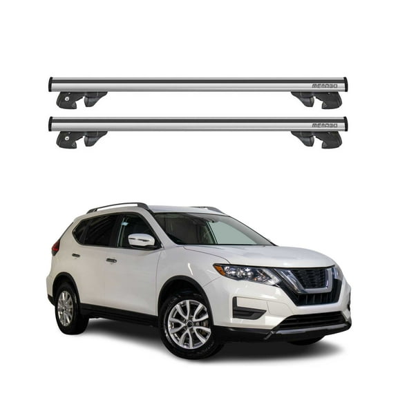 OMAC Aluminium Roof Racks Cross Bars Carrier for Nissan Rogue Sport 2017-2022 Gray 2 Pcs Anti-Theft for Travel Kayak Canoe Surf Ski Snowboard Camping