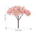 thumbnail image 2 of Raindrops 10Pcs Cherry Blossom Tree Model Pink Plastic for Micro Landscape and Diy Decoration Projects, 2 of 8