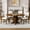Brown, variant on FFZ Farmhouse 5-Piece Dining Set – Extendable Wood Table with 4 Upholstered Chairs (Natural Wood Wash/Brown)