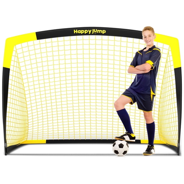 Portería de fútbol Happy Jump Soccer Net para patio trasero de niños, 2,1 x 1,5 m