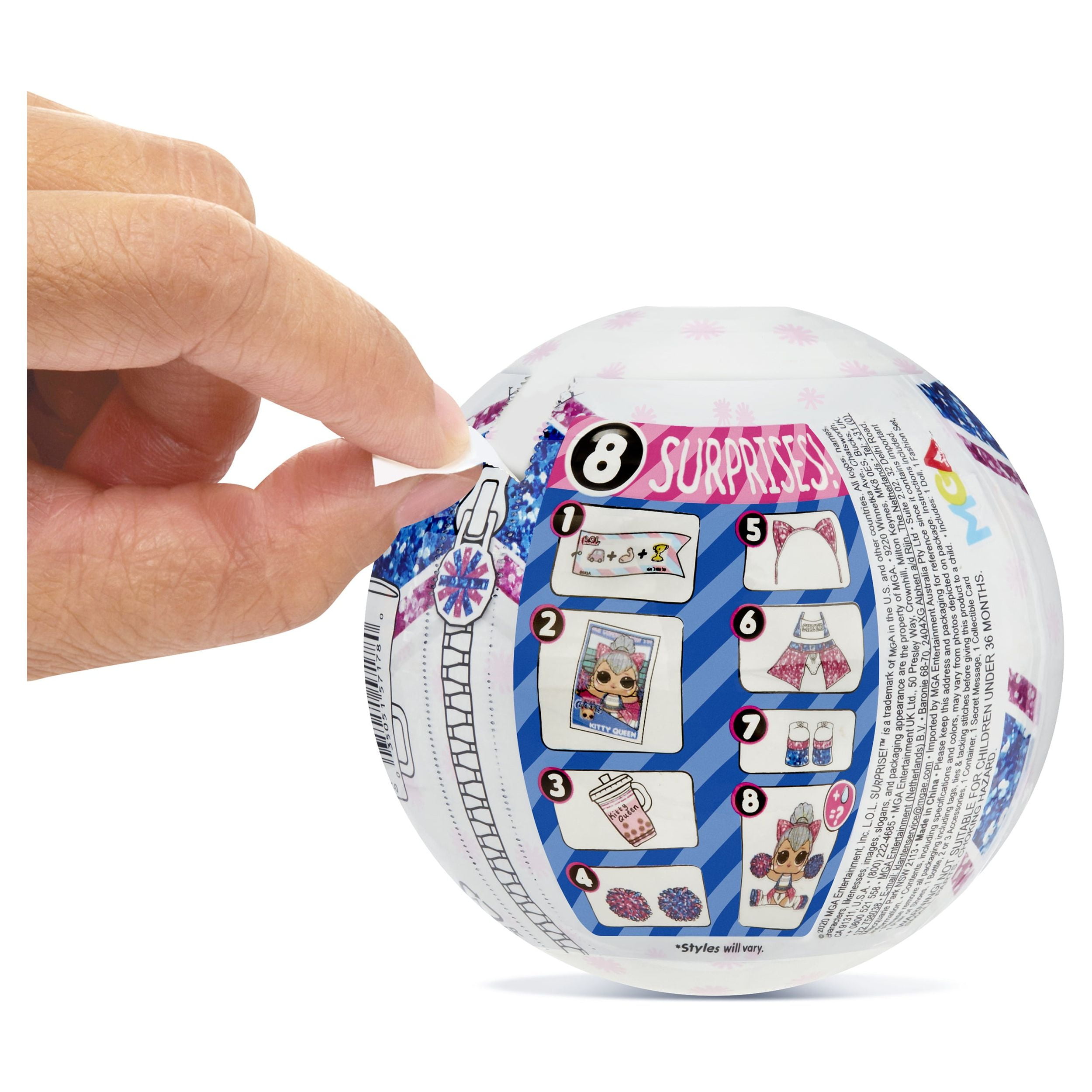 LOL Surprise All-Star B.B.s Sports Series 2 Cheer Team Sparkly Dolls With 8 Surprises, Great Gift for Kids Ages 4 5 6+