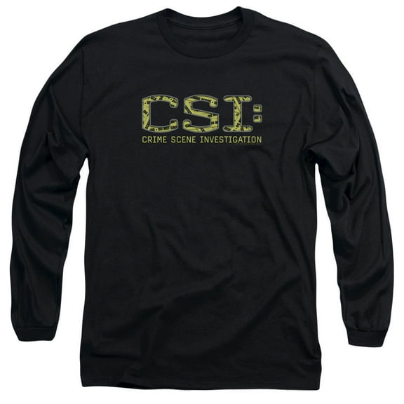 Csi Collage Logo Long Sleeve Adult 18/1 T-Shirt Black