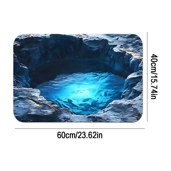 Uuiauoio 3D Optical Illusion Rug, Front Door Mat Outside Entrance, Used for Home Decoration,Terrace Porch Entrance Anti-Slip Mat