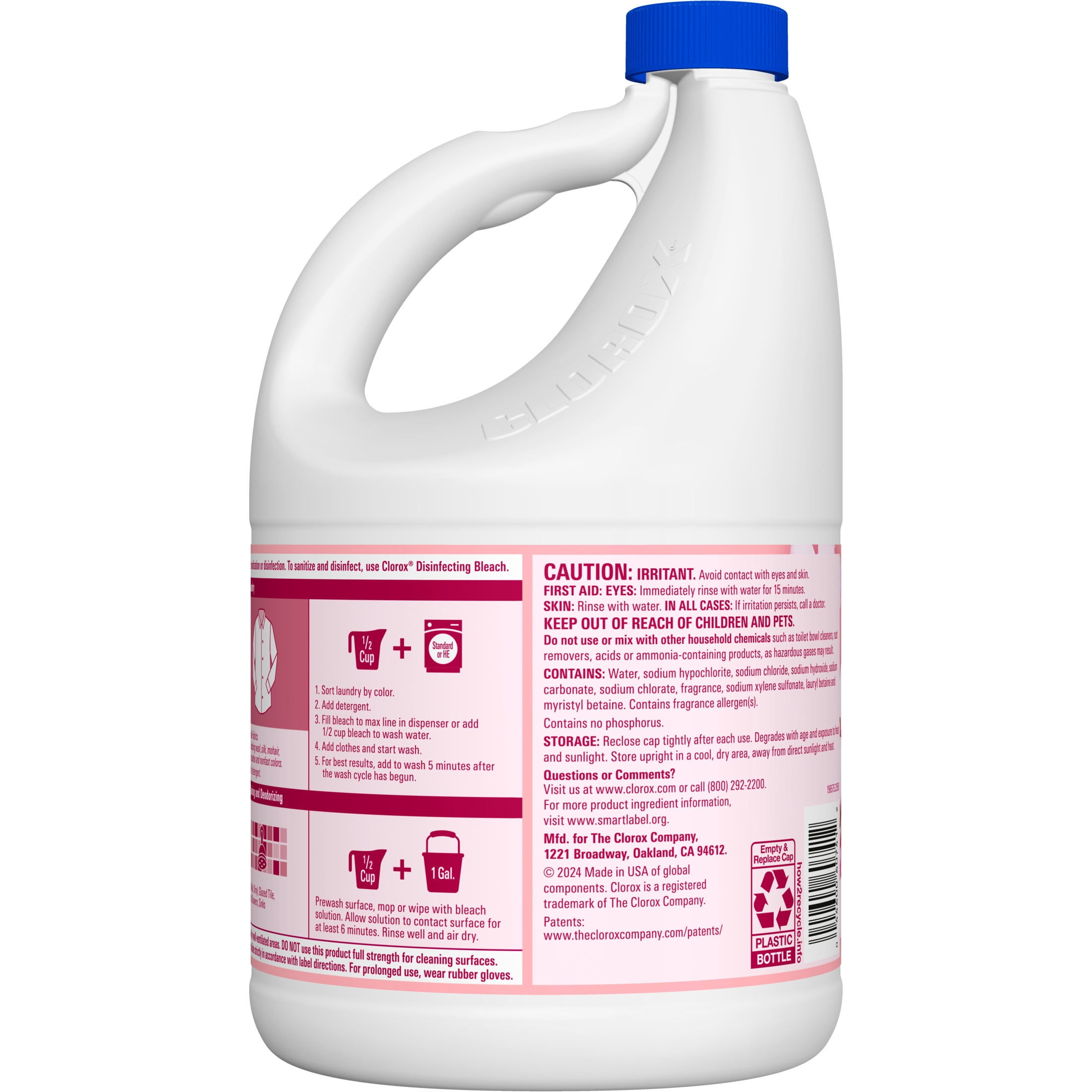 Clorox Scentiva Scented Bleach, Cherry Blossom and Peach, 121 fl oz