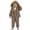 A-Brown, variant on Tiweut 2PCS Outfits Girls Boys Winter Coat Kids Thicken Windproof Zipper Suspender Pants Cloth Suit,2-3 Y