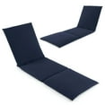 thumbnail image 4 of GVN Outdoor/Indoor Chair Pads, Seat Cushions,Outdoor Chaise Lounge Cushion Patio Furniture Folding Pad with Fixing Straps-Navy, 4 of 4