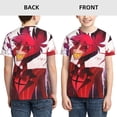 thumbnail image 3 of Hazbin Hotel Alastor Teen T-Shirt Crewneck Short Sleeve Double-Sided Print Summer Tee Shirts Top For Youth Boys Girls Children Medium, 3 of 7