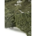 thumbnail image 6 of INSPIRE CHIC Women's Shrugs Floral Lace Cardigan 3/4 Sleeves Sheer Cover Up Top XL Olive Green, 6 of 7