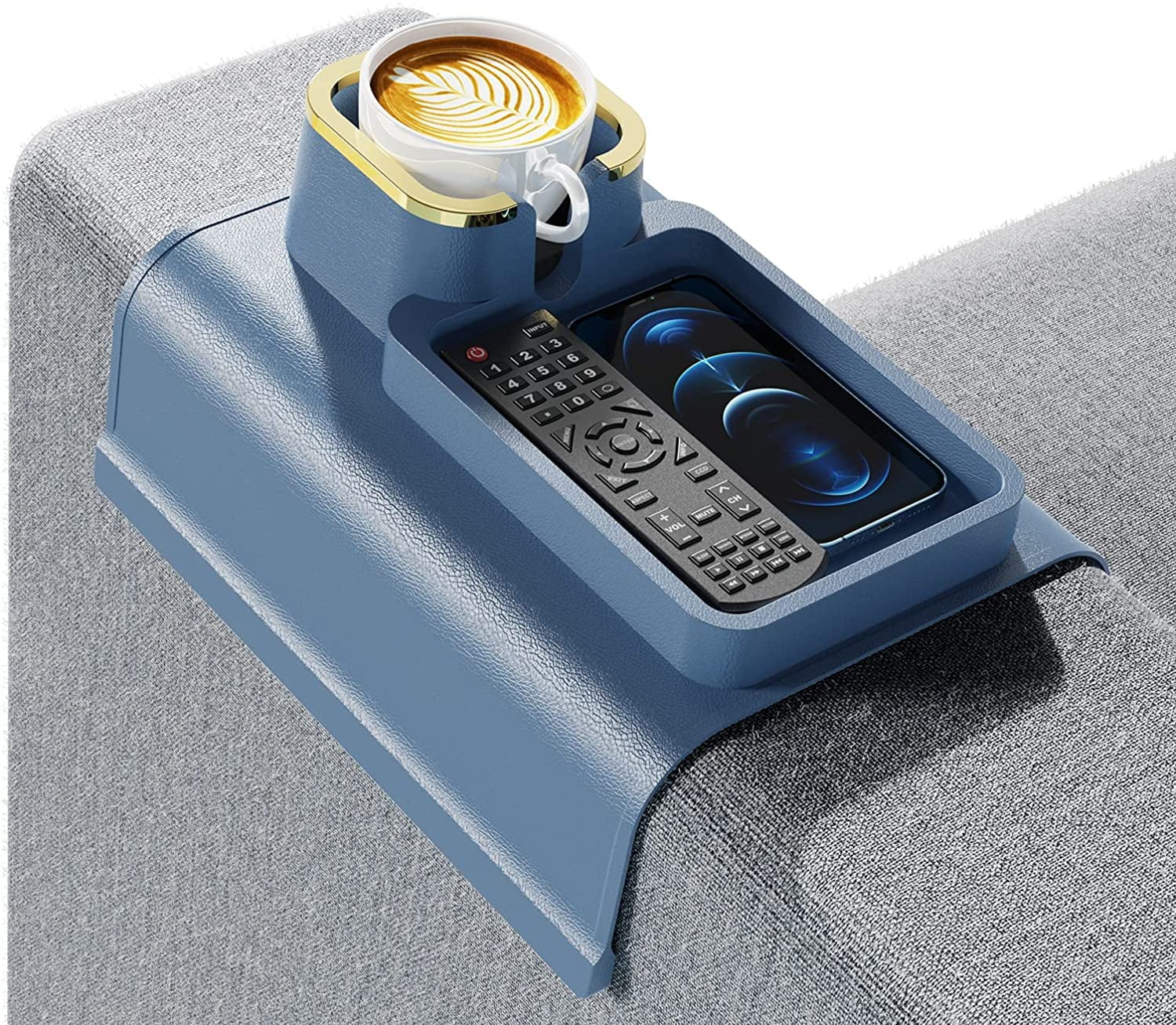 Couch Cup Holder Coasters for Sofa,Silicone Couch Anti-Spill Tray Drink