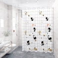 thumbnail image 2 of Shower Curtains HomeLife Bathroom Curtain with 8 Hooks 1pc Shower Curtain Thickened Waterproof Cloth and Mold Resistant Non Perforated Bathtub Partition Curtain, 2 of 7