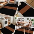 thumbnail image 5 of Boho Black Washable Area Rug 4x6 and Brown Striped Tribal Farmhouse Style Low-Profile Large Area Rugs with Non Slip Backing Indoor Floor Carpet for Entrance Living Room Bedroom Home Office, 5 of 9