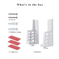 thumbnail image 5 of Estante De Soporte 2 soportes ajustables para montaje en pared para tableta, soporte universal para marco de teléfono (blanco), 5 of 5