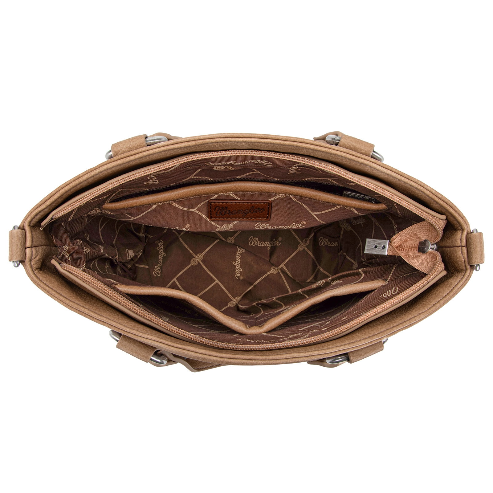 Wrangler Tote Bag for Women Large Crossbody Purses Western Designer Handbags, Khaki