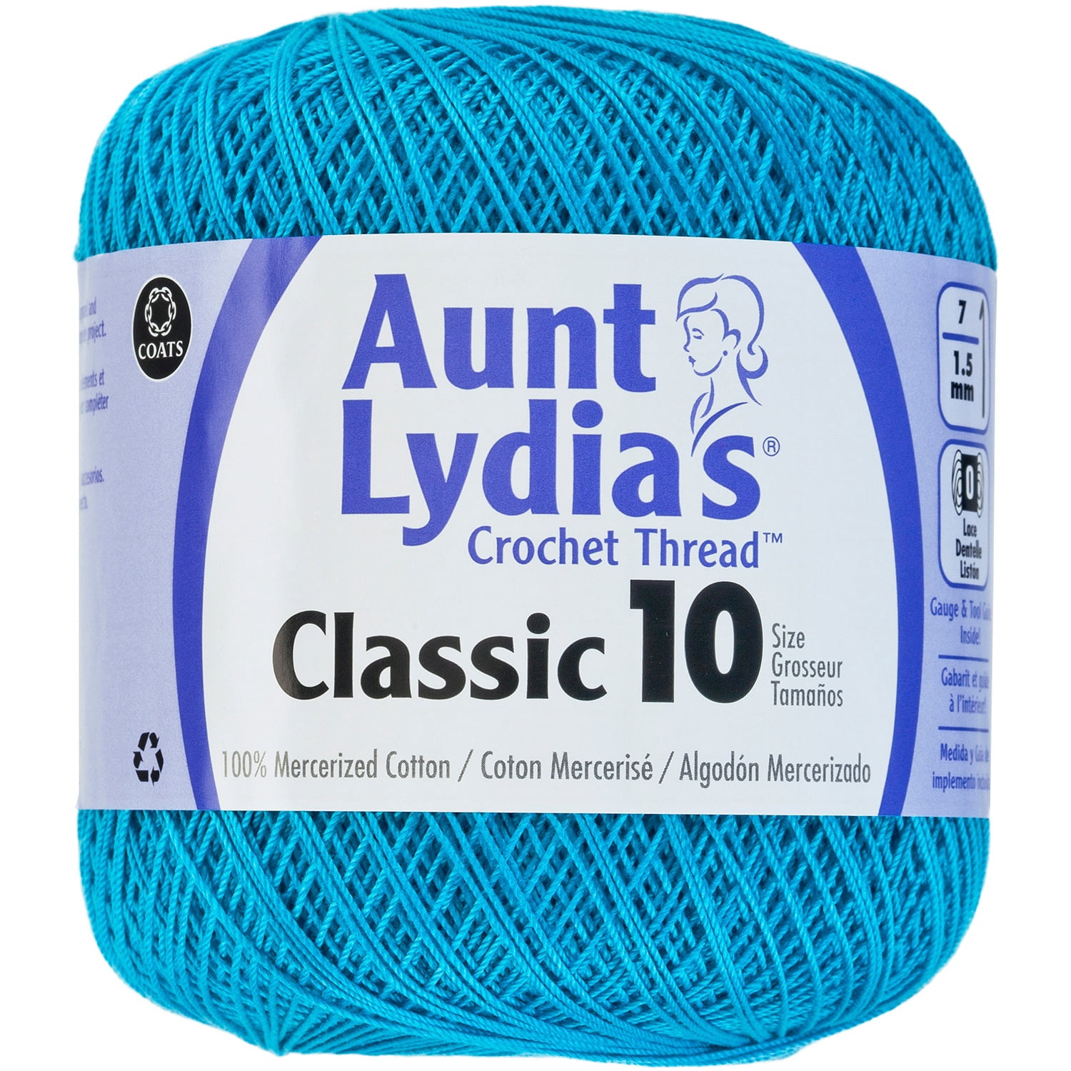 Aunt Lydia's Classic Crochet Thread Size 10-Parakeet, Multipack Of 6