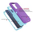 thumbnail image 3 of Galaxy S21 FE 5G Cases, Sturdy Case Cover for Galaxy S21 FE 5G 6.4", Tekcoo Full-Body Heavy Duty Armor Hard Plastic & Shock Absorption Rubber Rugged Bumper 3-in-1 Case Cover -Purple, 3 of 7