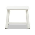 thumbnail image 3 of Atlas 19.5" Square Outdoor Patio Side Table Light Beige Gray Aluminum, 3 of 10