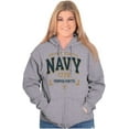 thumbnail image 3 of United States Navy Semper Fortis 1775 Unisex Plus Size Zip Hoodie Brisco Brands 2X, 3 of 5