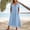 Light Blue, variant on asdoklhq Spring Holiday Dress Midi Dress Women's V-Neck Solid-Color Casual Long-Sleeved Pocket Short Dress Light Blue L