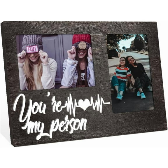 1 Pc Picture Frame Christmas Gifts 4x6 Inch You are My Person Frame Hold 3D Photo Frame Wood Wall Frame for Sister Birthday Valentine's Day Gifts
