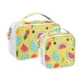thumbnail image 2 of Watermelons Lemons Cactus Clear Cosmetic Bags with Handles PVC Toiletry Bags Zipper Waterproof Portable for Traveling 2 Pcs, 2 of 7