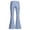#02-Blue, variant on Bell Bottom School Uniform Pants for Girls Flared Elastic High Waisted Vintage 70s Classic Stretchy Wide Leg Pants , 11-12 Years, White