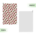 thumbnail image 2 of Easygdp Hand Drawn Strawberry Golf Towel 24x16in for Men and Women with Carabiner Clip for Easy Attachment, 2 of 8