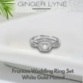 thumbnail image 3 of Bridal Set for Women Halo CZ Plated Gold Engagement Rings Ginger Lyne Collection, 3 of 7