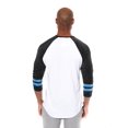 thumbnail image 4 of Ultra game NFL carolina Panthers Mens Raglan Baseball 34 Long Sleeve Tee Shirt, White, Small, 4 of 4