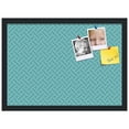 thumbnail image 2 of PinPix 21x15 Custom Cork Bulletin Board Lattice Aqua Poster Board Has a Fabric Style Canvas Finish, Framed in Lattice Aqua, by ArtToFrames (PinPix-1816), 2 of 5