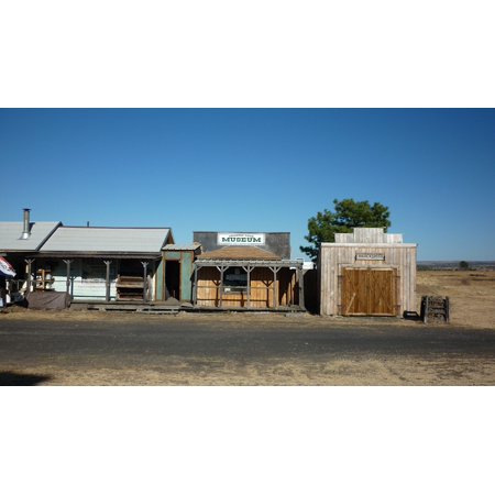 Canvas Print Shaniko Ghost Town Oregon Empty Abandoned Historic Stretched Canvas 10 x