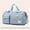 Sky blue, variant on Women'S Large Capacity Nylon Travel Bag with Shoe Compartment & Crossbody Strap - Heavy-Duty Gym, Weekend Overnight Luggage with Zippered Pockets, - Durable Sports Fitness Bag,Sky Blue