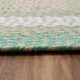 thumbnail image 4 of Super Area Rugs Country Braided Farmhouse Cotton Reversible Area Rug Green & Cream - Rectangle 4' X 6', 4 of 5