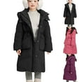 thumbnail image 4 of Mercatoo Girl's Winter Long Parka Puffer Coat Boys Thicken Ski Jacket With Hood Kids Down Jackets Knee Thick Warm Trench Overcoat, 4 of 5