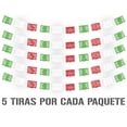 thumbnail image 1 of Papel picado Fiestas Patrias | Guirnaldas | enramada | 5 tiras de 5 metros | diseño de 16 de Septiembre tricolor | plastico picado viva mexico | colores verde, blanco y rojo | plastico picado, 1 of 5