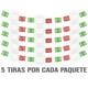 thumbnail image 1 of Papel picado Fiestas Patrias | Guirnaldas | enramada | 5 tiras de 5 metros | diseño de 16 de Septiembre tricolor | plastico picado viva mexico | colores verde, blanco y rojo | plastico picado, 1 of 5