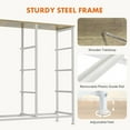 thumbnail image 4 of Nextay 8-Drawer Fabric Dresser for Bedroom, Storage Dresser Closet with Steel Frame & Wooden Top for Living Room, Dressing Room, Entryway, Greige Oak, 4 of 7