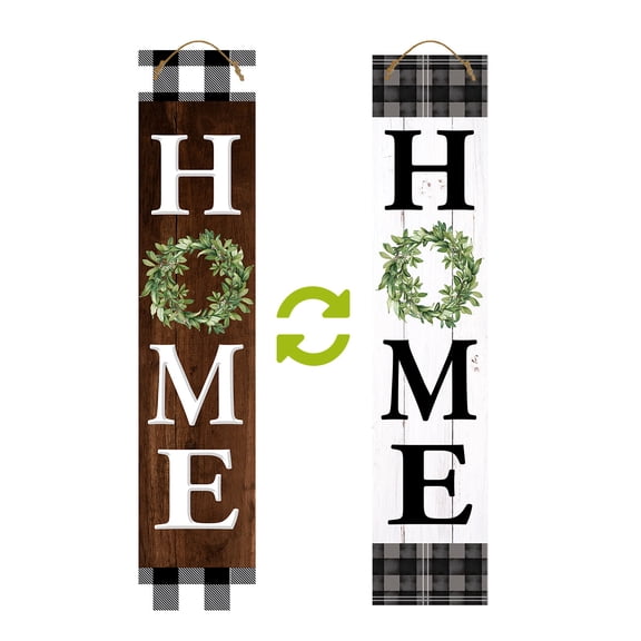 Briarwood Lane Everyday Double Sided Reversible Pine Porch Leaner 47x9.5 Farmhouse Home