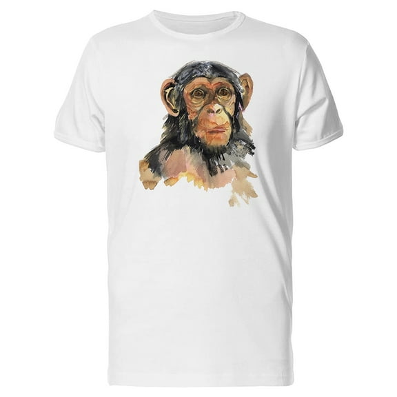 Watercolor Monkey Portrait Tee Men's -Image by Shutterstock
