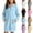 Blue, variant on Spazoro Girls Hooded Sweatshirt Dress with Pockets, Solid Color Button Placket Warm Long Sleeve Casual Pullover Tunic Dress for Daily Wear Blue Size 10-11
