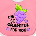 thumbnail image 4 of Inktastic Im So Grapeful for You with Cute Grapes Boys or Girls Baby Bib, 4 of 4