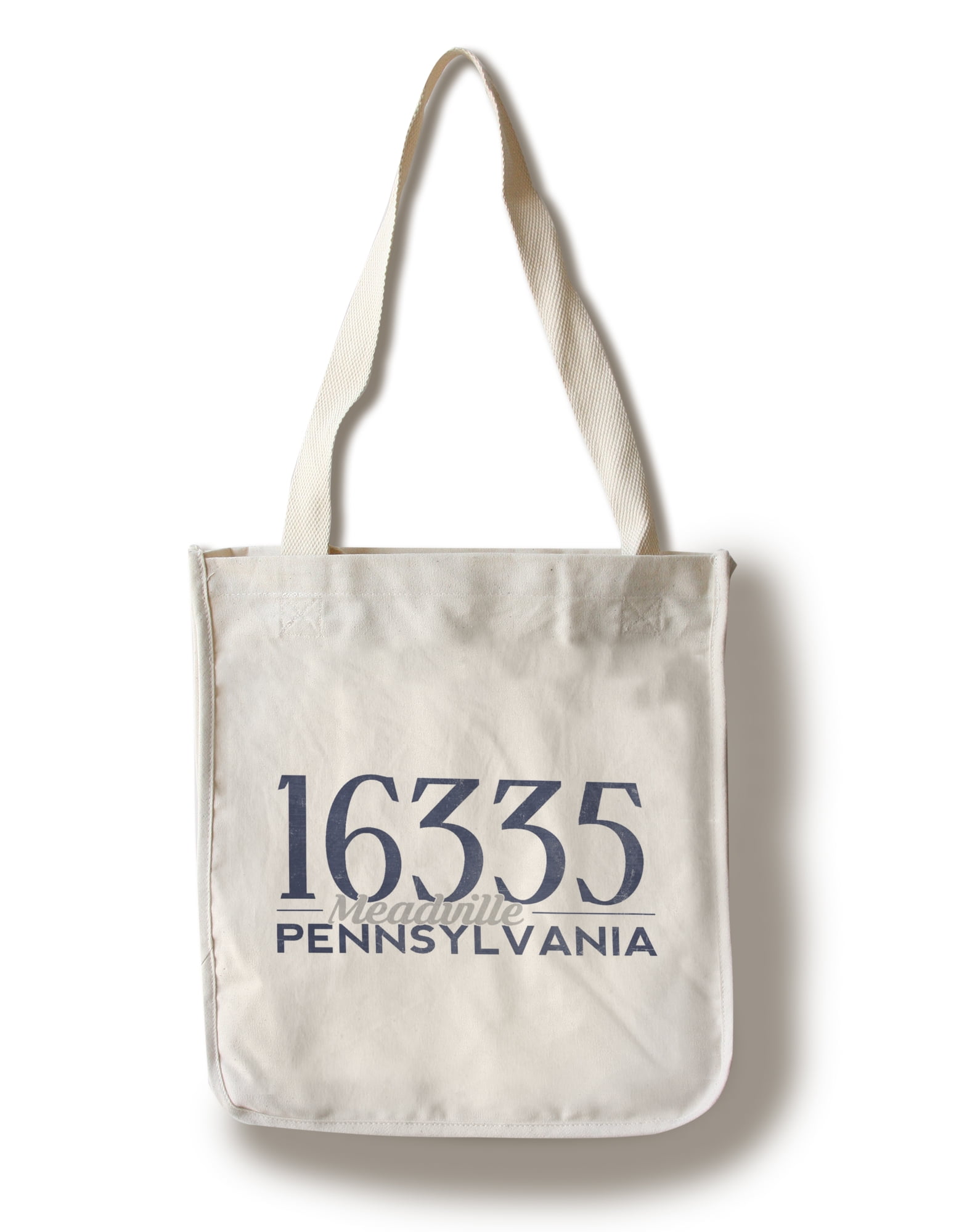 Meadville, Pennsylvania Zip Code Lantern Press Artwork (100 Cotton Tote Bag Reusable