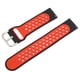 thumbnail image 2 of Correa de reloj de silicona suave de 20 mm de repuesto con orificios de aire para Amazfit GTS 3, color negro y rojo, 2 of 12
