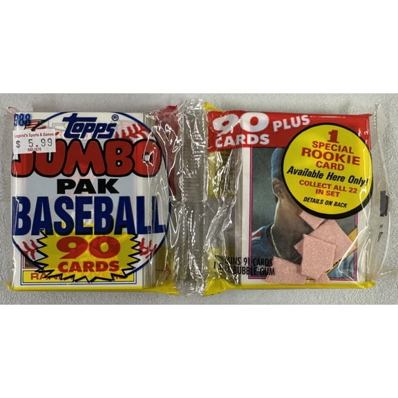 1988 Topps Baseball Jumbo Pack (90 Cards)