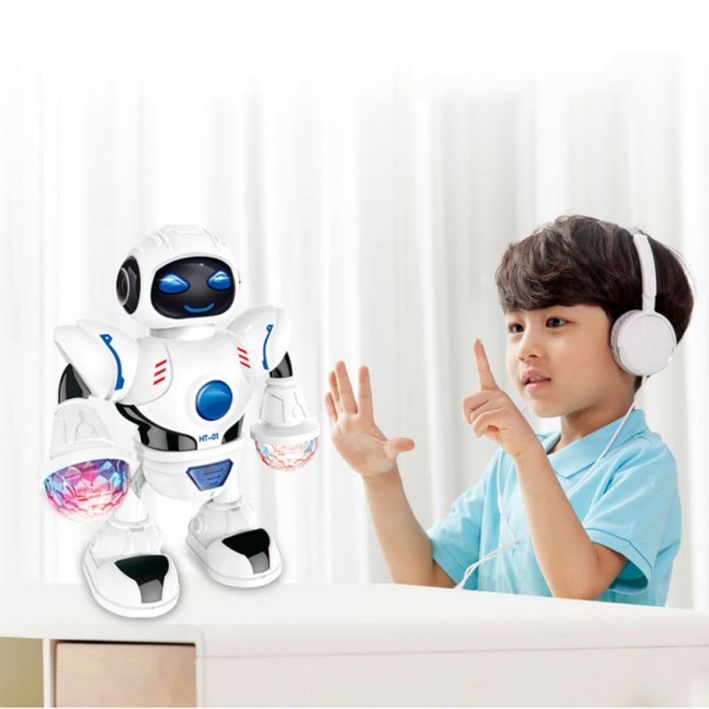 Electronic Smart Space Dance Robot Walking Toys with Music Light Kids