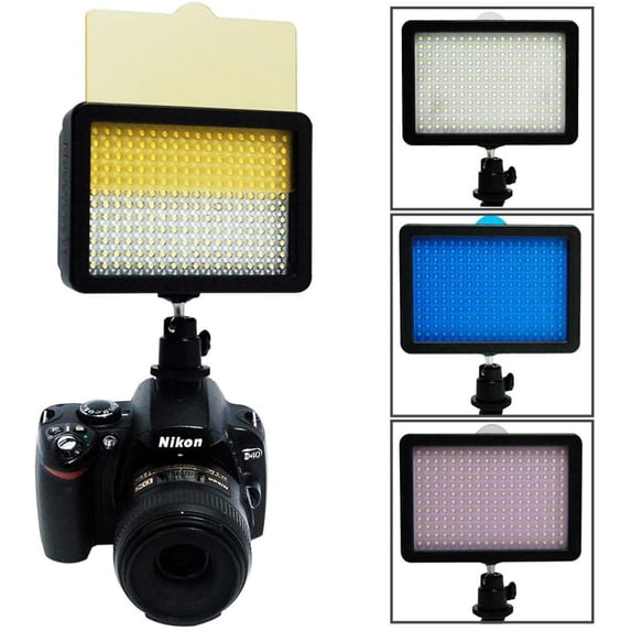 LS Photography NEW 10 Dimmable 216 LED Video Light Ultra High Power Panel for Digital Camera, WMT1565
