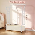 thumbnail image 2 of LZNIOZ Kids Clothing Rack Double Rod Clothes Rack with Bottom Storage Toddler Dress Up Rack, White, 2 of 7