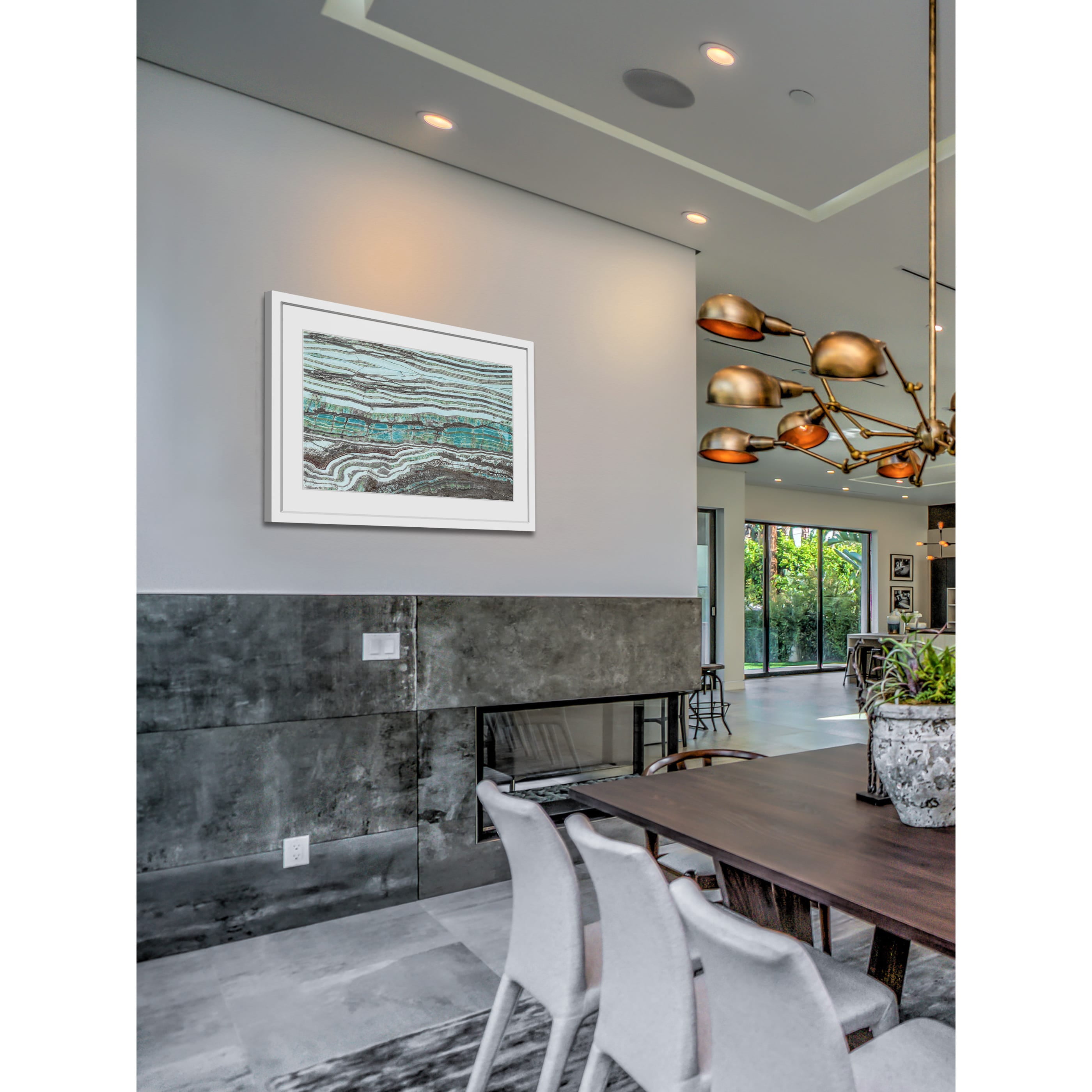 "Millenium Layers" Framed Painting Print
